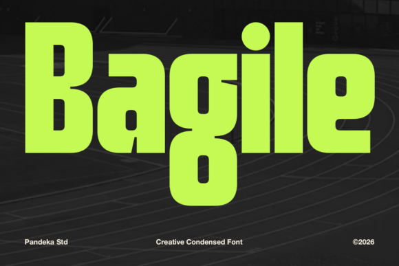 Bagile: A Bold Display Font That Pops on Handmade Labels & Printables