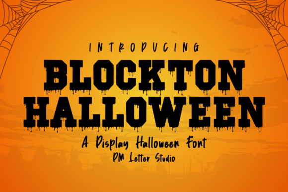 Blockton Halloween: A Spooky-Playful Display Font for Editorial Moments