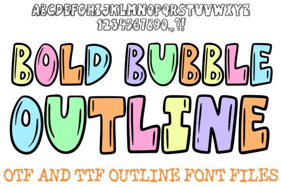 Bold Bubble Outline Font: A Display Typeface That Delivers Joy & Clarity