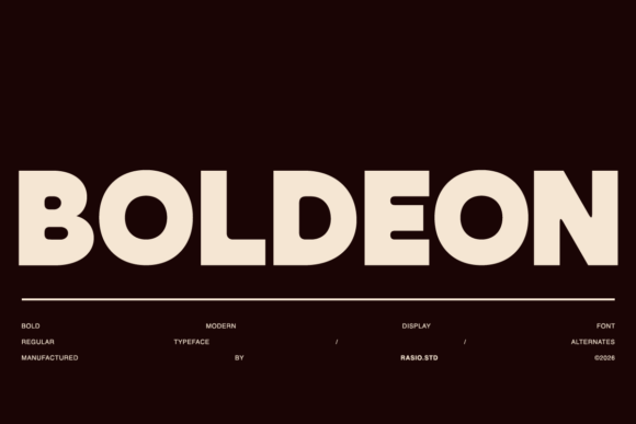 Boldeon: A Bold Display Typeface That Commands Attention