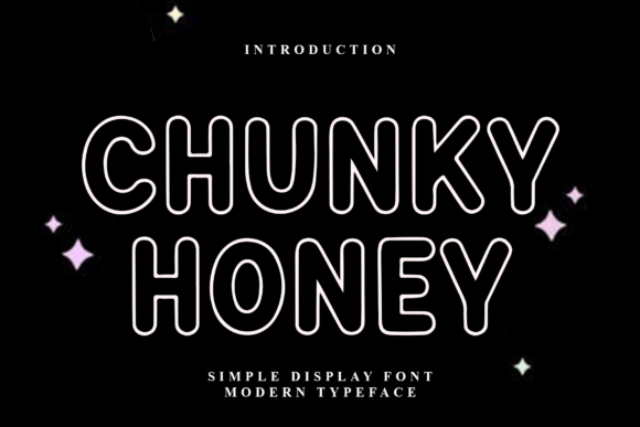 Chunky Honey Font: Festive Display Type for Handmade Labels & Holiday Designs