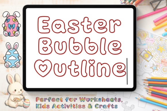 Easter Bubble Outline: A Playful Display Font for Seasonal Campaigns