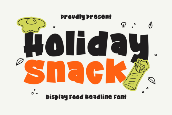 Holiday Snack Font: Playful, Festive & Perfect for Small Business Branding