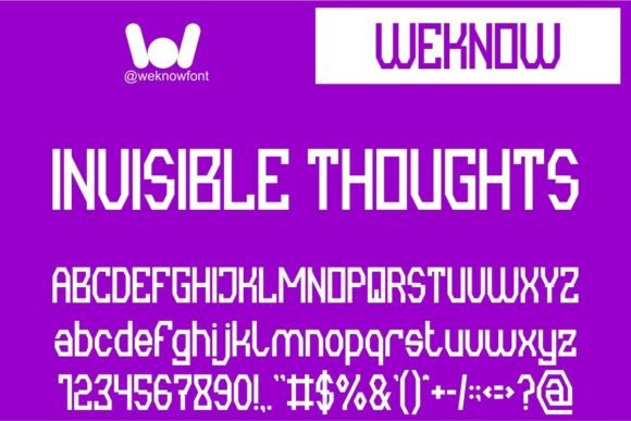 Invisible Thoughts: A Display Font That Speaks Without Shouting