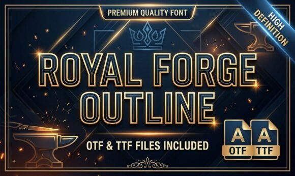 Royal Forge Outline: A Display Font for Digital Authority