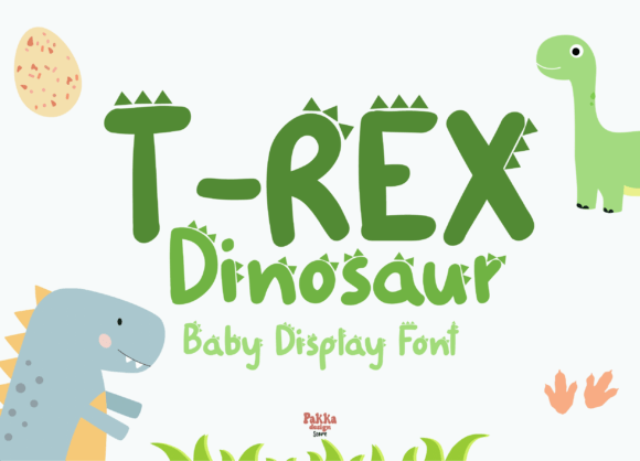 T-rex Dinosaur Font for Small Business Branding