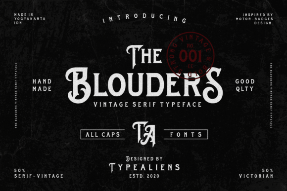 The Blouders: A Rugged Display Typeface That Anchors Digital Branding
